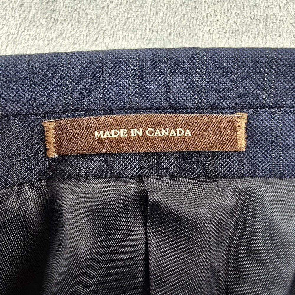 Peter Millar Blazer Jacket Sports Coat Mens‎ 48 Navy Blue 100% Wool Flaw Stain - Picture 13 of 15